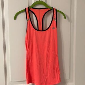 New Balance Neon Pink Running Racer Back Tank with Reflective Strip. SZ Small.